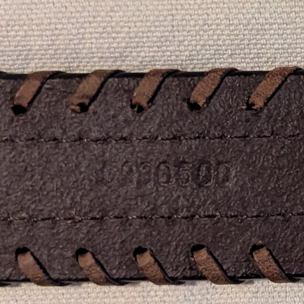 Leather Belt with James Lind Wyoming bucking bronco buckle - Picture 4 of 7